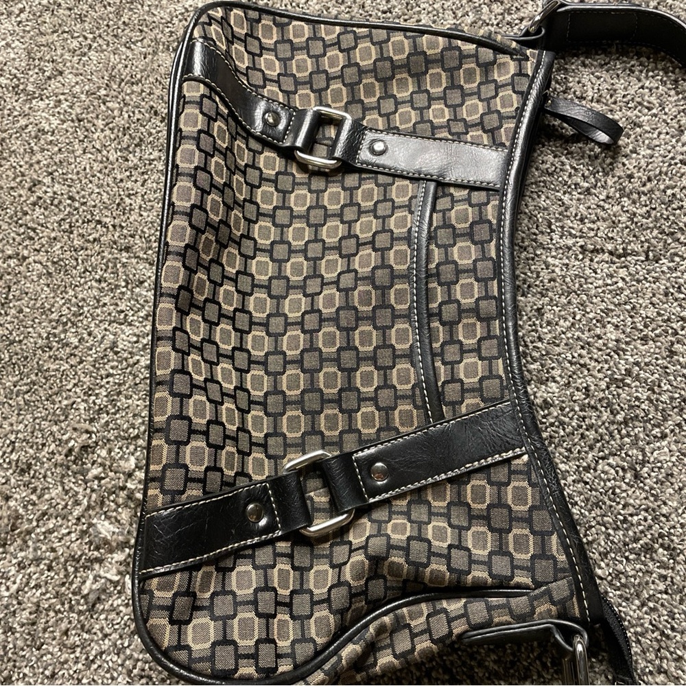 Nine West Multi Pattern Multi Pocket Buckled Purs… - image 3